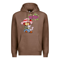 Chestnut strawberry shortcake and cat Premium Hoodie - linhVisuals