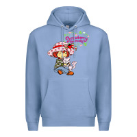 Colony Blue strawberry shortcake and cat Premium Hoodie - linhVisuals
