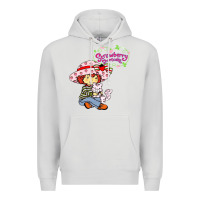 Dove Grey strawberry shortcake and cat Premium Hoodie - linhVisuals