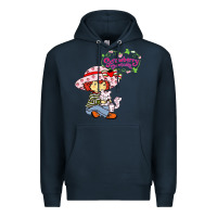 Navy strawberry shortcake and cat Premium Hoodie - linhVisuals