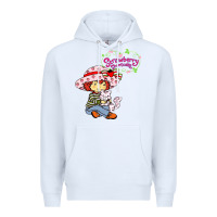 White strawberry shortcake and cat Premium Hoodie - linhVisuals