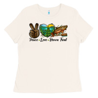 Bone Peace Love Brown Trout Ladies Tee - LillyAllenDesigns