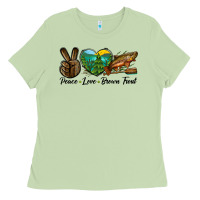 Matcha Peace Love Brown Trout Ladies Tee - LillyAllenDesigns