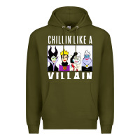 Army Green chillin like a villain Premium Hoodie - linhVisuals
