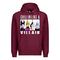 Burgundy chillin like a villain Premium Hoodie - linhVisuals