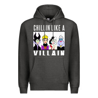 Charcoal Heather chillin like a villain Premium Hoodie - linhVisuals