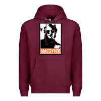 Burgundy macgyver Premium Hoodie - linhVisuals