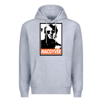 Heather Grey macgyver Premium Hoodie - linhVisuals
