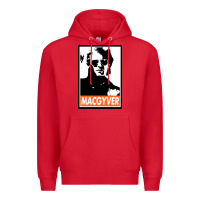 Red macgyver Premium Hoodie - linhVisuals