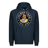 Navy calmer than you are Premium Hoodie - linhVisuals