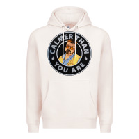 Pale Pink calmer than you are Premium Hoodie - linhVisuals