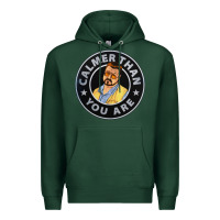 Sports Green calmer than you are Premium Hoodie - linhVisuals