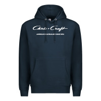 Navy chris craft boats company Premium Hoodie - linhVisuals