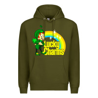 Army Green luv lucky charms Premium Hoodie - linhVisuals