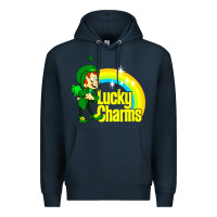 Navy luv lucky charms Premium Hoodie - linhVisuals