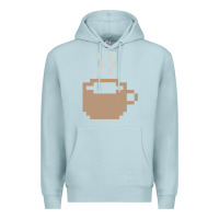 Blue Mist pixel coffee Premium Hoodie - linhVisuals