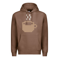 Chestnut pixel coffee Premium Hoodie - linhVisuals
