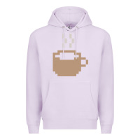 Lilac pixel coffee Premium Hoodie - linhVisuals