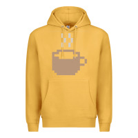 Mustard pixel coffee Premium Hoodie - linhVisuals