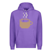 Purple pixel coffee Premium Hoodie - linhVisuals