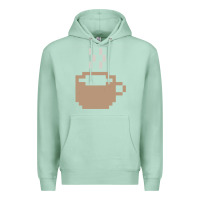 Seafoam pixel coffee Premium Hoodie - linhVisuals