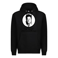 Black funny donny osmond Premium Hoodie - linhVisuals