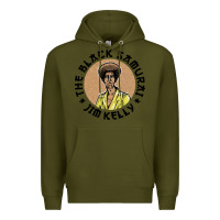 Army Green the black samurai Premium Hoodie - linhVisuals