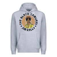 Heather Grey the black samurai Premium Hoodie - linhVisuals
