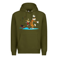 Army Green calvin music Premium Hoodie - linhVisuals