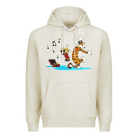 Oatmeal Heather calvin music Premium Hoodie - linhVisuals