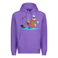 Purple calvin music Premium Hoodie - linhVisuals