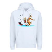 White calvin music Premium Hoodie - linhVisuals