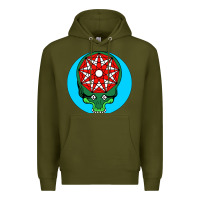 Army Green king funny gizzard Premium Hoodie - linhVisuals