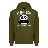 Army Green panda cub fluff you giant panda Premium Hoodie - linhVisuals