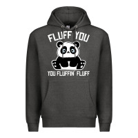 Charcoal Heather panda cub fluff you giant panda Premium Hoodie - linhVisuals