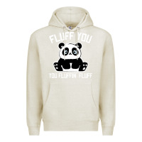 Oatmeal Heather panda cub fluff you giant panda Premium Hoodie - linhVisuals