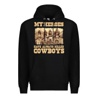 Black my heroes have always killed cowboys retro Premium Hoodie - linhVisuals