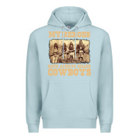 Blue Mist my heroes have always killed cowboys retro Premium Hoodie - linhVisuals