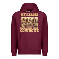 Burgundy my heroes have always killed cowboys retro Premium Hoodie - linhVisuals