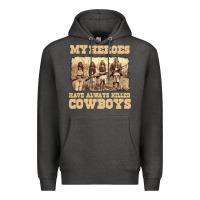Charcoal Heather my heroes have always killed cowboys retro Premium Hoodie - linhVisuals