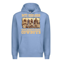 Colony Blue my heroes have always killed cowboys retro Premium Hoodie - linhVisuals