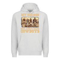 Dove Grey my heroes have always killed cowboys retro Premium Hoodie - linhVisuals