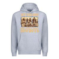 Heather Grey my heroes have always killed cowboys retro Premium Hoodie - linhVisuals