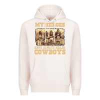 Pale Pink my heroes have always killed cowboys retro Premium Hoodie - linhVisuals