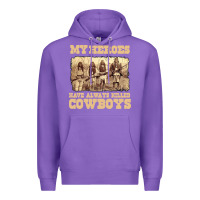 Purple my heroes have always killed cowboys retro Premium Hoodie - linhVisuals