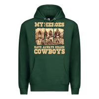 Sports Green my heroes have always killed cowboys retro Premium Hoodie - linhVisuals