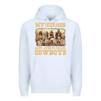 White my heroes have always killed cowboys retro Premium Hoodie - linhVisuals