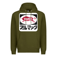 Army Green bullmark Premium Hoodie - linhVisuals