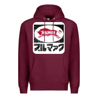 Burgundy bullmark Premium Hoodie - linhVisuals