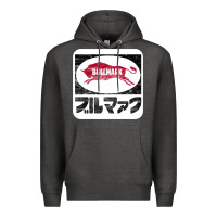 Charcoal Heather bullmark Premium Hoodie - linhVisuals